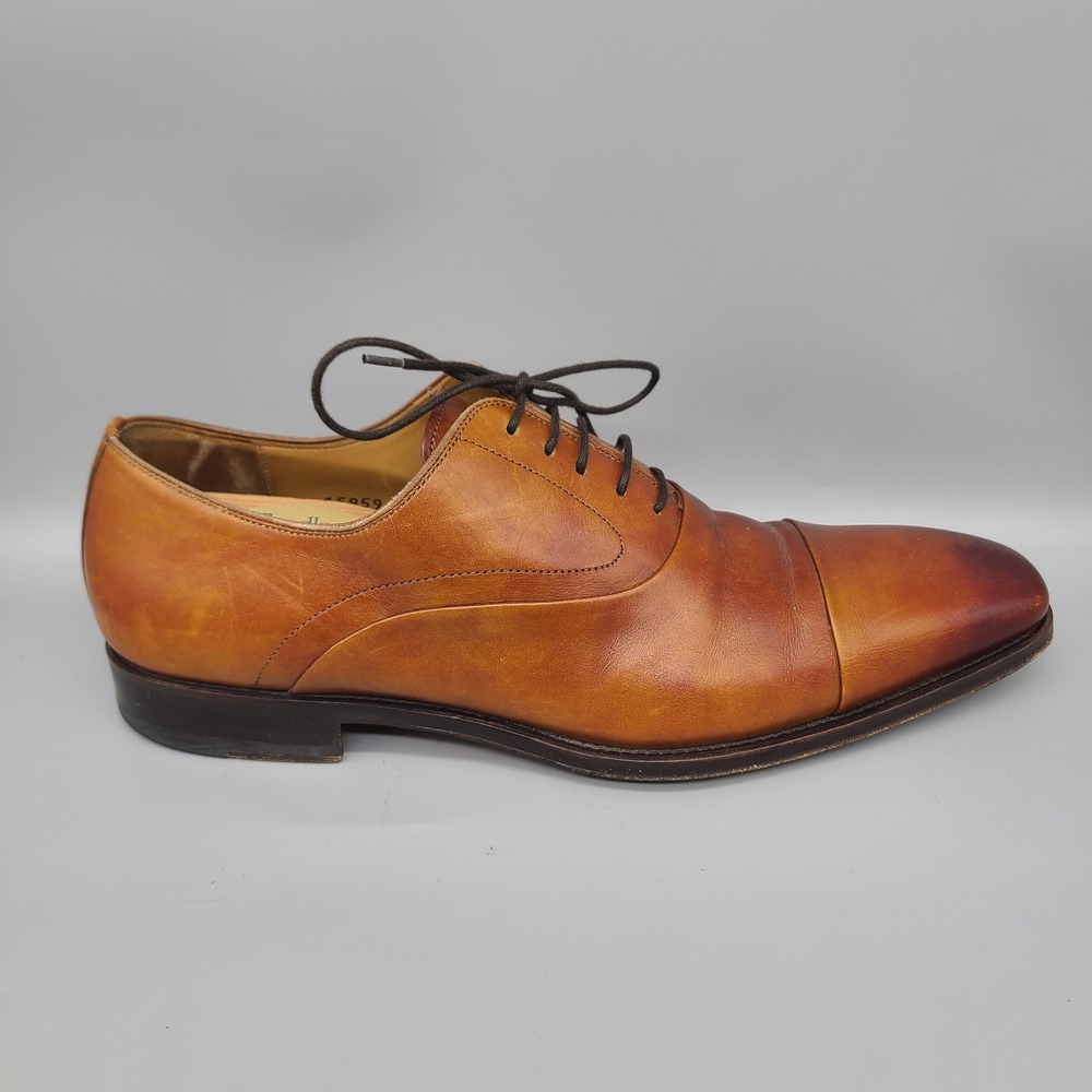 Magnanni Saffron Dress Shoes Mens 8.5 M Leather Cuero Oxford Cap Toe 15959